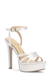 Jessica Simpson Women's Balina Bridal Ankle-strap Platform Sandals In White