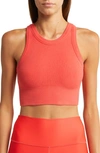 Alo Yoga Delight Seamless Knit Bra In Red Hot Summer