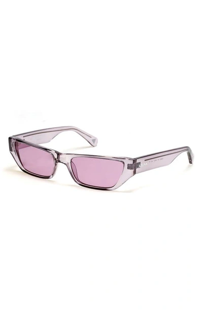 Guess Violet Rectangular Unisex Sunglasses Gu8232 81y 56