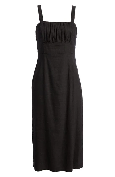 Kut From The Kloth Smocked Back Linen Midi Dress