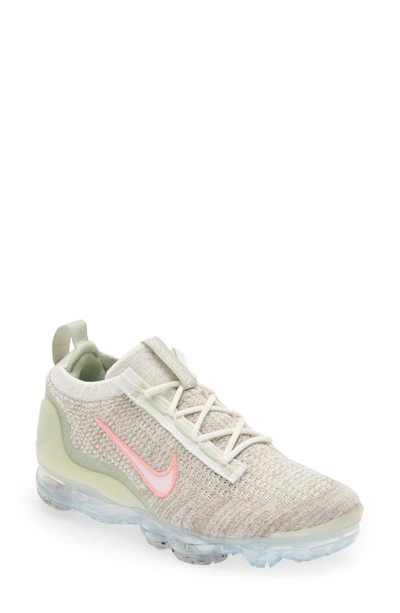 Nike Kids' Air Vapormax 2021 Fk Sneaker In Sail/ Pink/ Honeydew/ Pink