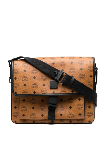 Mcm Medium Klassik Messenger Bag In Brown