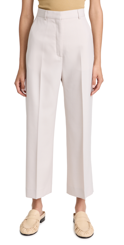 Acne Studios High Rise Trousers In Light Grey