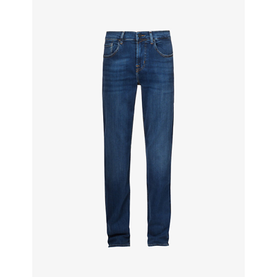 7 For All Mankind Slimmy Tapered Luxe Performance Plus Slim-fit Tapered Jeans In Hydro