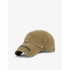 Balenciaga Logo-embroidered Cotton Cap In Khaki/black