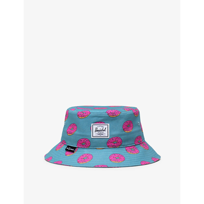 Herschel Supply Co Simpson Norman Graphic-print Cotton Bucket Hat In Blue