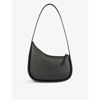 The Row Half Moon Leather Shoulder Bag In Black