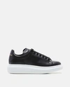 Alexander Mcqueen Larry Leather Sneakers In Black