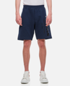 Alexander Mcqueen Logo Graffiti Bermuda Shorts In Ink Black