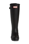Hunter Original Tall Waterproof Rain Boot In Black / Tundra Grey