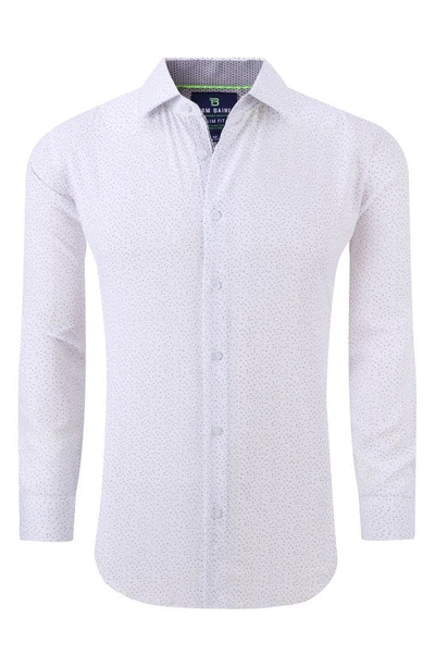 Tom Baine Performance Slim Fit Dress Shirt In White