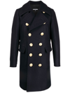 Dsquared2 Double-breasted Coat In Blu