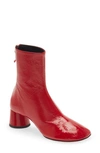 Proenza Schouler Lambskin Sculpted-toe Ankle Boots In Red