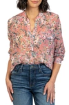 Kut From The Kloth Jasmine Top In Gela Blooms Light Coral