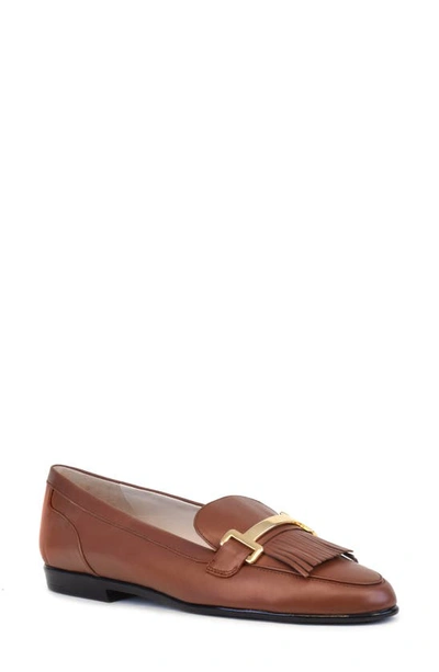 Amalfi By Rangoni Oasi Leather Flat In Sequoia Chantal