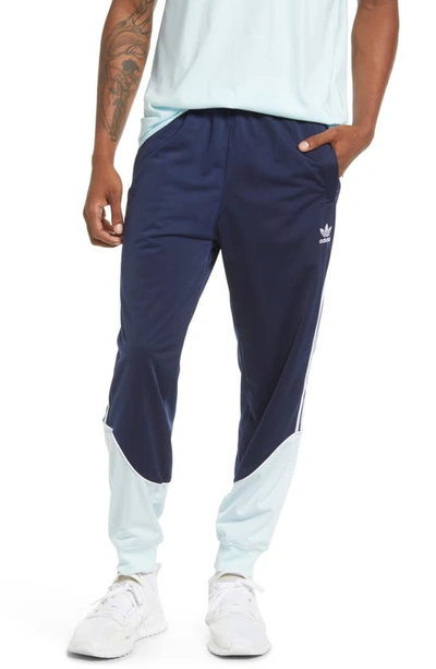 Adidas Originals Sst Tricot Track Pants In Navy/ Blue/ White