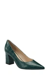 Marc Fisher Ltd Zala Block Heel Pump In Dark Green