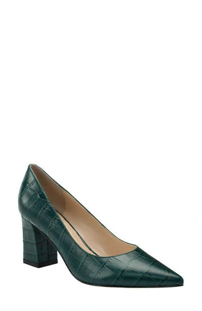 Marc Fisher Ltd Zala Block Heel Pump In Dark Green