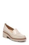 Naturalizer Adiline Womens Padded Insole Slip On Penny Loafers In Porcelain Leather