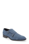 Nordstrom Dale Cap Toe Monk Strap Shoe In Blue Light