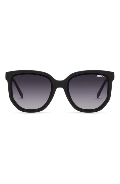 Quay Coffee Run 53mm Polarized Sunglasses In Black / Smoke