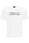 VERSACE MITCHEL FIT T-SHIRT WITH GRECA AND LOGO