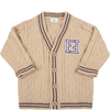 FENDI BEIGE CARDIGAN FOR BABIES WITH DOUBLE FF