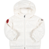 MONCLER WHITE NARZIN JACKET FOR BABY BOY WITH SPIDERMAN