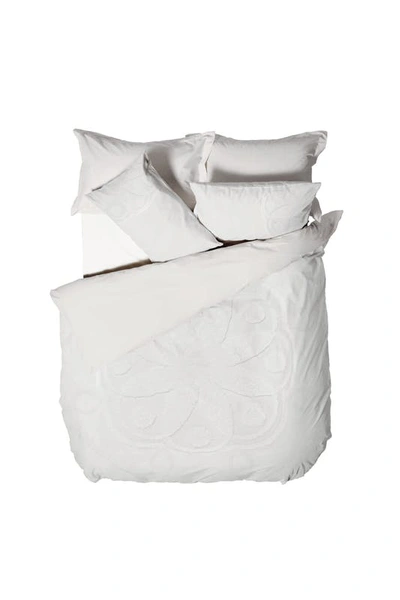 Linen House Manisha Tufted Duvet Set (white) (king) (uk
