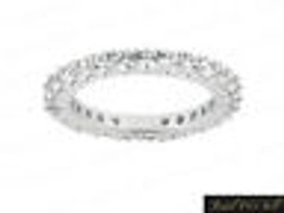 Pre-owned Jewelwesell Natural 1.30ct Round Brilliant Cut Diamond Eternity Band Ring 950 Platinum