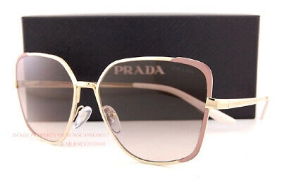 Pre-owned Prada Brand  Sunglasses Pr 60xs 07b 4k0 Pink Gold/brown Gradient For Women In Gray