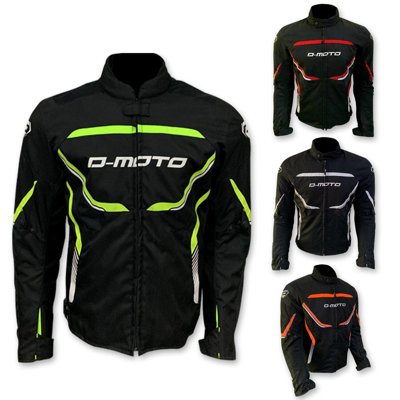Pre-owned Stina Moto Motorcycle Cordura Jacket Motorbike Riders Racing Protective Armours Waterproof In Black/green