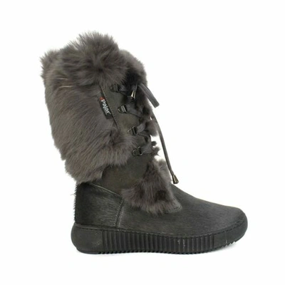 Pre-owned Pajar Women's Sindy Grey Mid Calf Winter Boots In See Listing