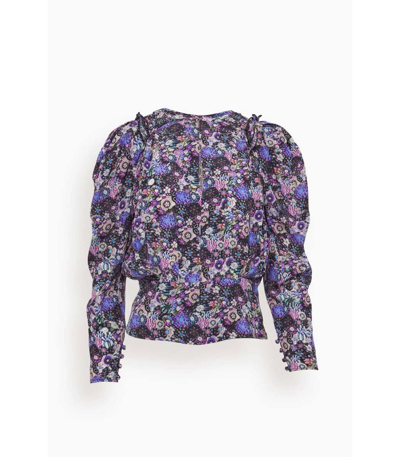 Isabel Marant Zarga Floral-print Silk-blend Blouse In Multi