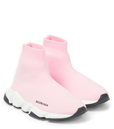 Balenciaga Speed Sneakers In Light Pink/whi/black