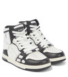 Amiri Kids' Skeleton Leather High-top Sneakers In White,black