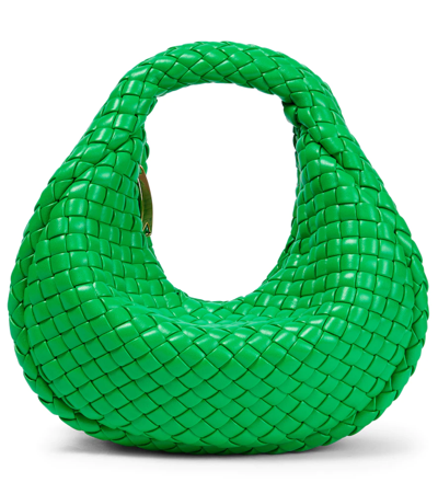 Bottega Veneta Mini Jodie Padded Leather Intrecciato Shoulder Bag In Green