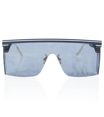 Dior Men's Club M1u Shield Sunglasses In 91a Matte Blue