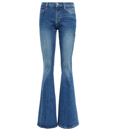 Frame Le High Flare High-rise Jeans In Azzurro