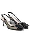 Roger Vivier Viv In The City Slingback Pumps In Nero