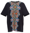 Etro Floral Paisley Printed Top In Nero