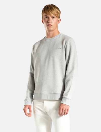 Norse Projects Arne Logo-print Organic-cotton Sweatshirt In Grey