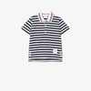 THOM BROWNE BLUE AND WHITE STRIPED COTTON POLO SHIRT,KJP003AF008117858452