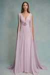 Jenny Packham Women's Sylvia Silk Chiffon Gown