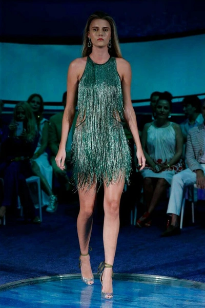 Naeem Khan Cutout Fringe Mini Dress | ModeSens