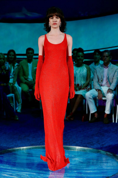 naeem khan red dress N Gal Elegant Red Floral Gown Naeem Khan Red/Multi Floral Lace Gown Vivaldi  Boutique