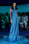 NAEEM KHAN SLEEVELESS SEQUIN GOWN