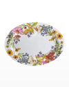 BAMBOO TABLE WILDFLOWER OVAL PLATTER