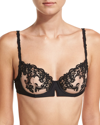 Simone Perele Saga Non-padded Lace Demi Bra In Black