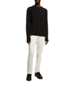 Saint Laurent Distressed-effect Crew Neck Jumper In Black